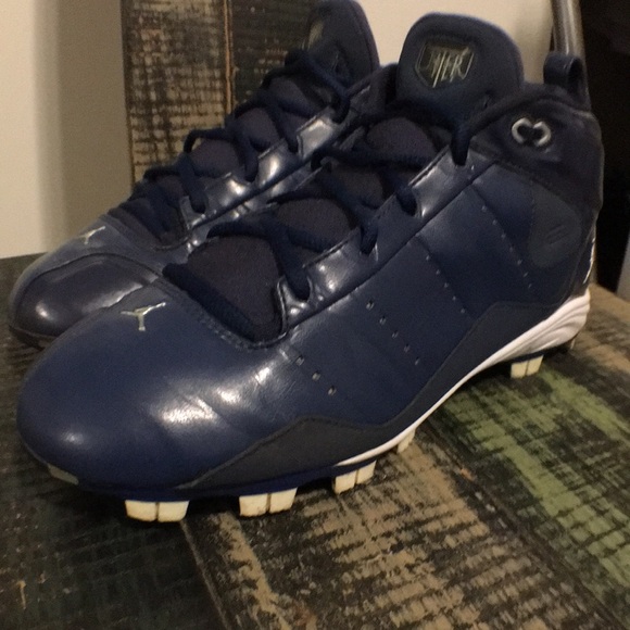 Nike Jeter Jordan Baseball Cleats. Rare. Blue size 8.5 men. - Picture 1 of 8